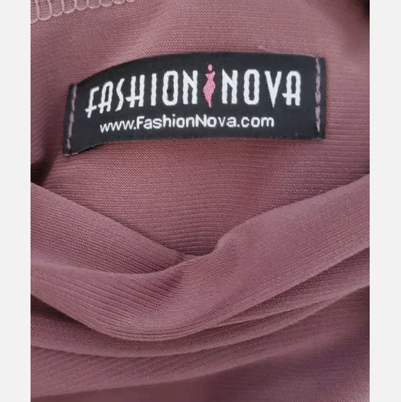 Women Fashion Nova Love Your FN Body Red Brown Stretch Long Sleeve Fully Size M - Picture 9 of 11